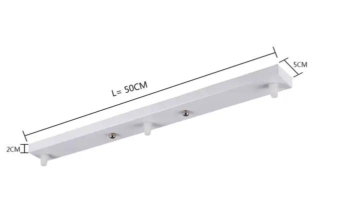 Base de lampe ronde longue à 3 têtes, lampes à Suspension, éclairage, plaque de plafond en fer, acce
