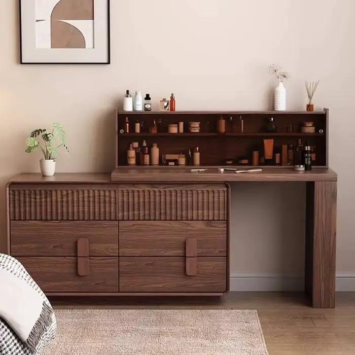 Coiffeuse de chambre moderne et vintage de luxe avec tiroir, sans miroir, pour petite pièce