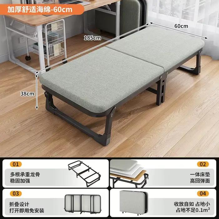 Pieds rembourrés lit pliant cadre minimaliste nordique couchage lit pliant chambre salon Camas De do