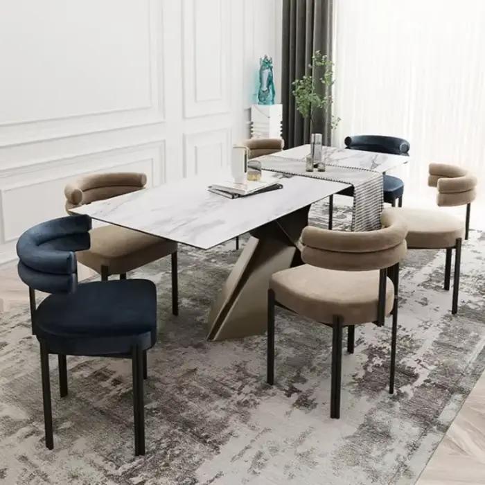 Chaise à dossier demi-périphérie, design d'inspiration italienne, parfaite pour la maison, les salon