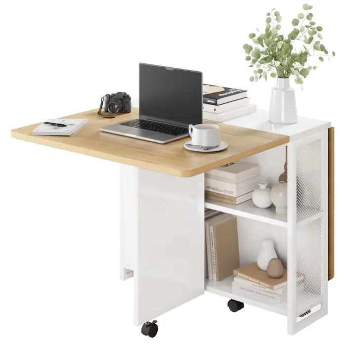 Table à manger pliante, table à manger à feuilles tombantes pour 4, table de cuisine pliable avec 6 