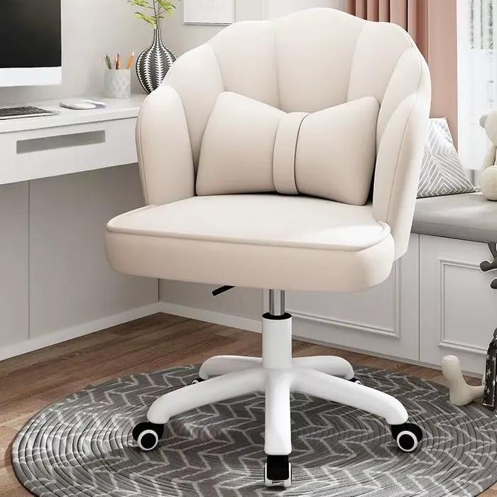 Chaise de maquillage rotative pour chambre à coucher, chaise de bureau réglable en hauteur avec doss
