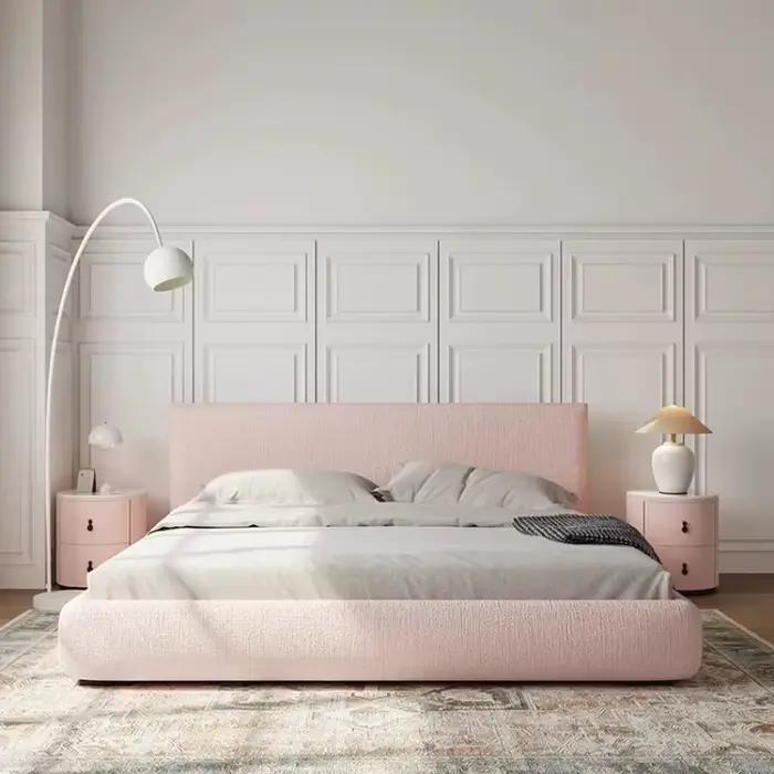 Chambre minimaliste cadre de lit Double King dormir tables de nuit lit moderne rangement Muebles Par