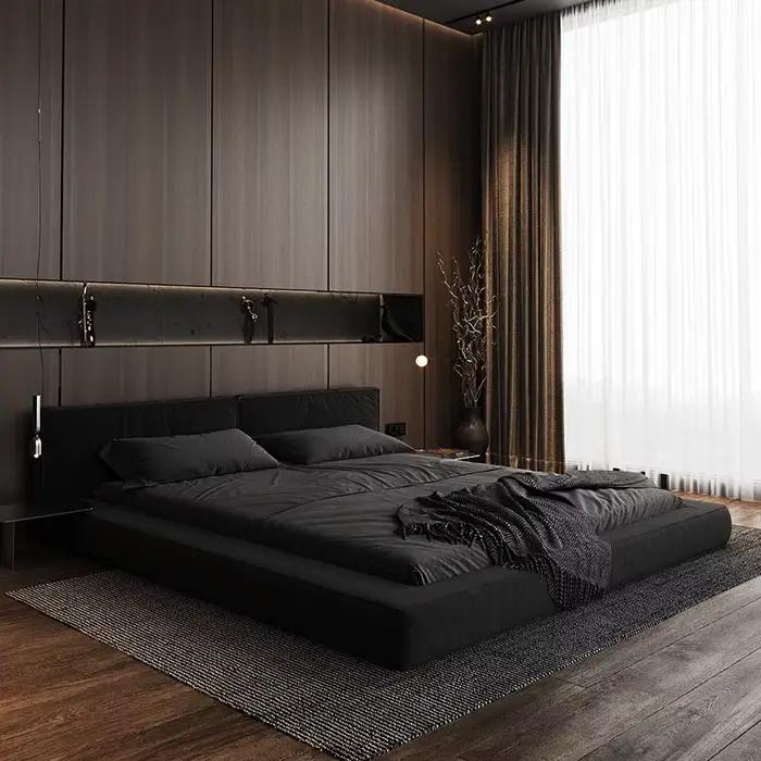 Tête De lit lit à la mode moderne européenne qualité Confortable lit Style américain léger luxe Cama