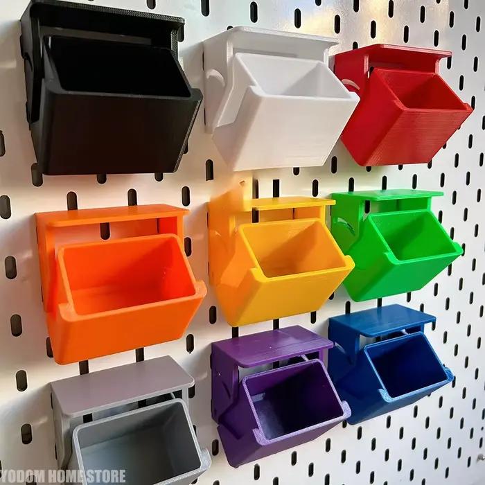 Boîte de rangement à tiroirs inclinables, imprimée en 3d, pour conteneurs de panneaux IKEA SKADIS, o