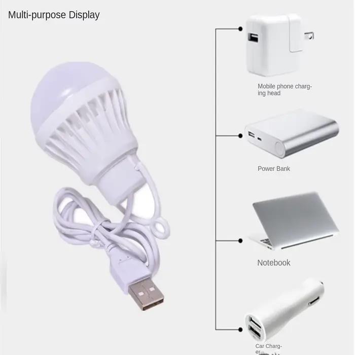 Ampoule USB LED lampe de Camping Portable Mini ampoule 5V puissance livre lumières étudiant apprenti