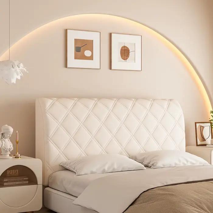 Housse de tête de lit en grille, couvre-tête extensible pour lit Queen King Size, housse de protecti