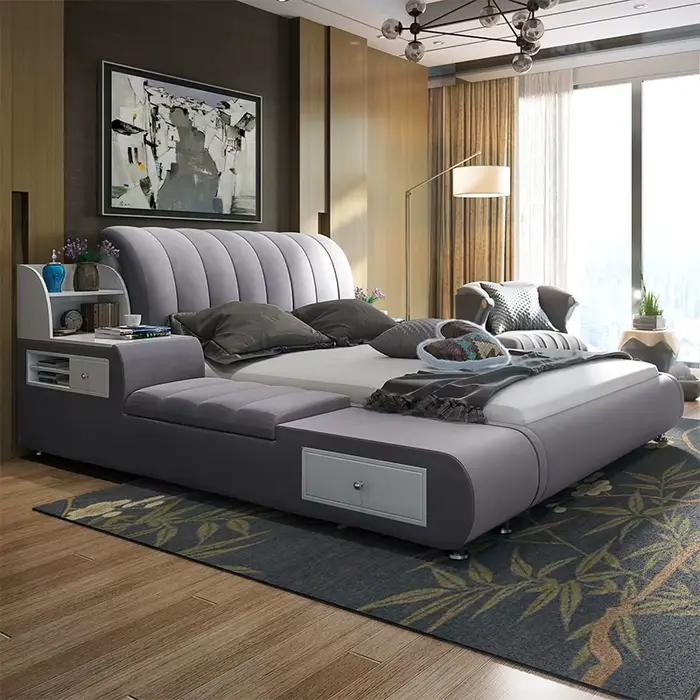 Tête De lit moderne multifonction De luxe, sous rangement, Double salon, rembourrage, Tatami, meuble
