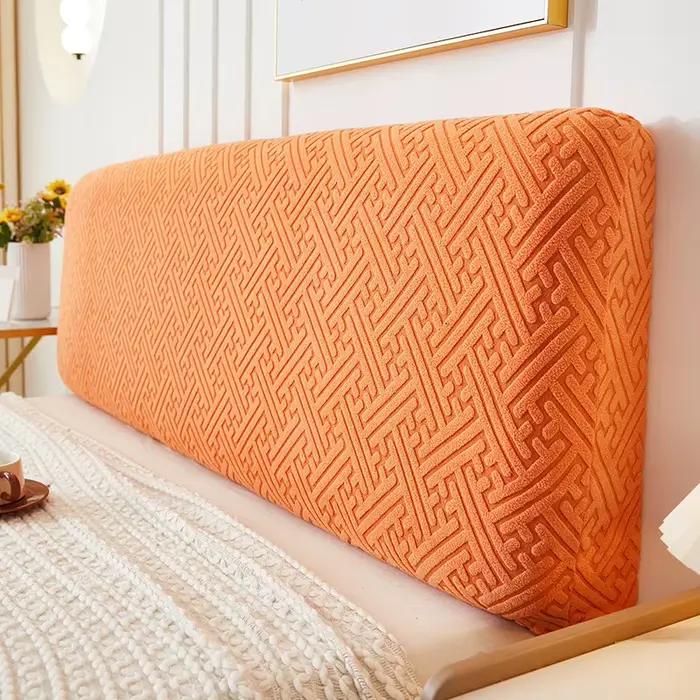 Housse de tête de lit en Jacquard nordique, extensible, inclus, couleur unie, épaisse, protection an
