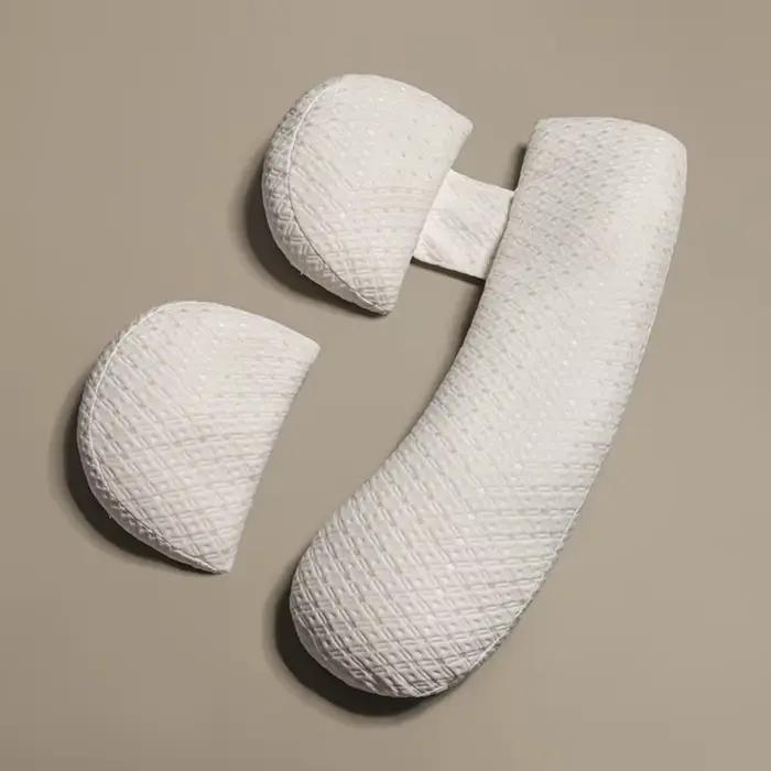 Oreiller de grossesse doux en forme de U, coussin de couchage latéral lombaire pour femmes enceintes