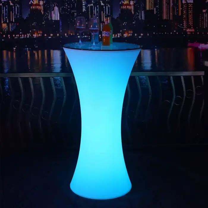 Tabouret de café-bar lumineux pour fête, table de bar LED, éclairage proxy, fournitures rigour, 16 c