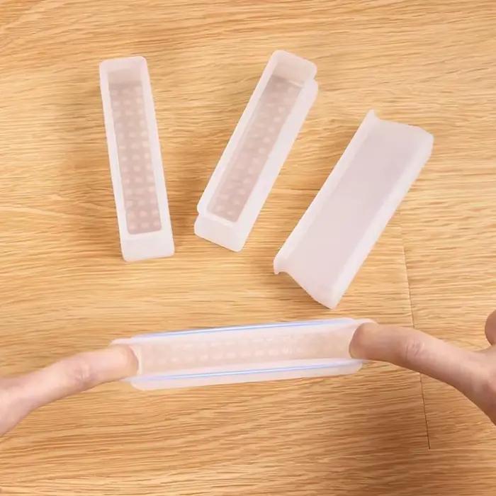 Capuchons de pieds de chaise anti-ald, housse de pieds rectangulaire en silicone pour canapé en bois