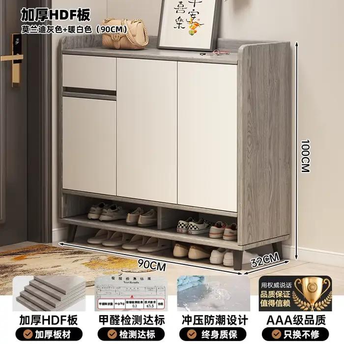 Porte d'armoire à chaussures 2025, nouvelle armoire de rangement d'entrée intégrée contre le mur, mu