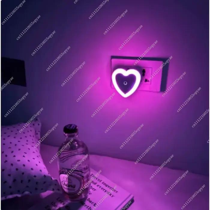 Lampe de chevet romantique pour chambre à coucher, lumière d'ambiance, lampe de sommeil, capteur de 