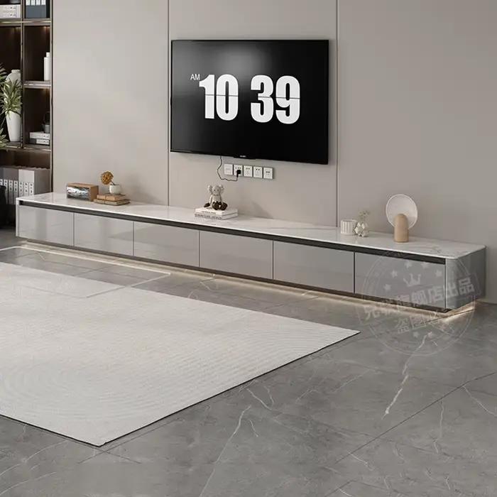 Meubles TV rectangulaires de grande taille, design moderne universel, table TV de luxe, esthétique, 