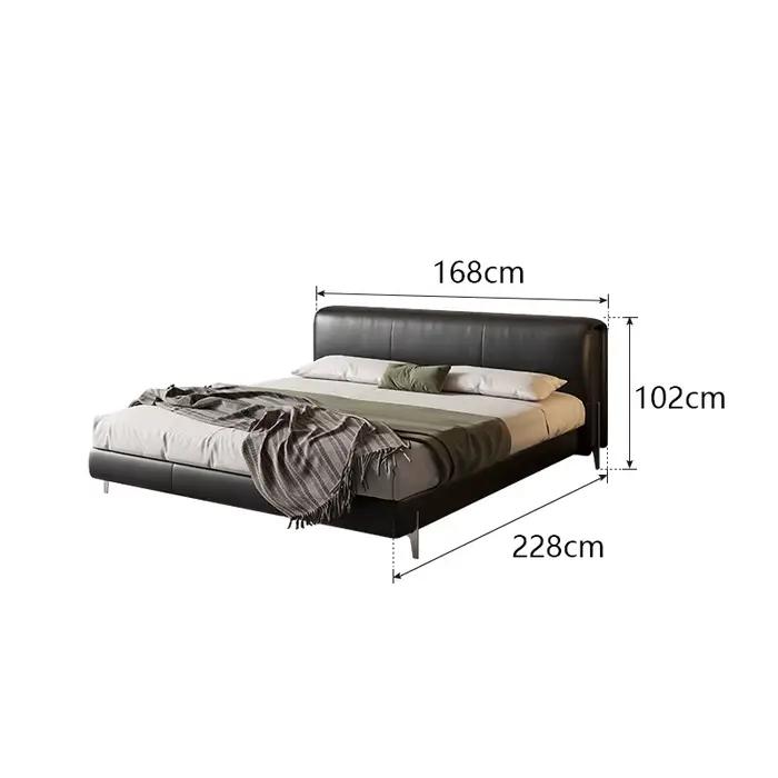Lit souple minimaliste moderne lit en cuir chambre principale lit souple lit de mariage lit Double c