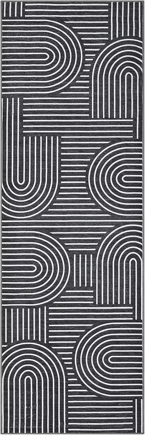 Tapis de couloir modernes longs et abstraits, tapis de cuisine antidérapants, tapis de salle de bain