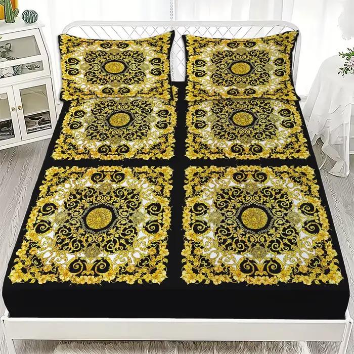 Ensemble de draps-housses à impression numérique de Style moderne de luxe, housses de matelas, ensem