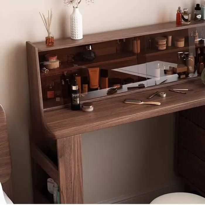 Coiffeuse de chambre moderne et vintage de luxe avec tiroir, sans miroir, pour petite pièce