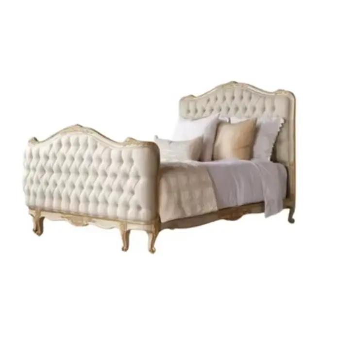 Meubles de lit king size avec tissu, lit doux, pour hôtel, villa, chambre à coucher, appartement au 