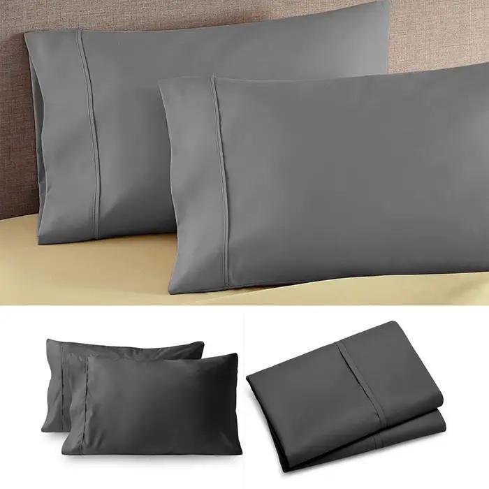 Taie d'oreiller style enveloppe 20x36 pouces, couleur unie, lot de deux grandes taies d'oreiller, ta
