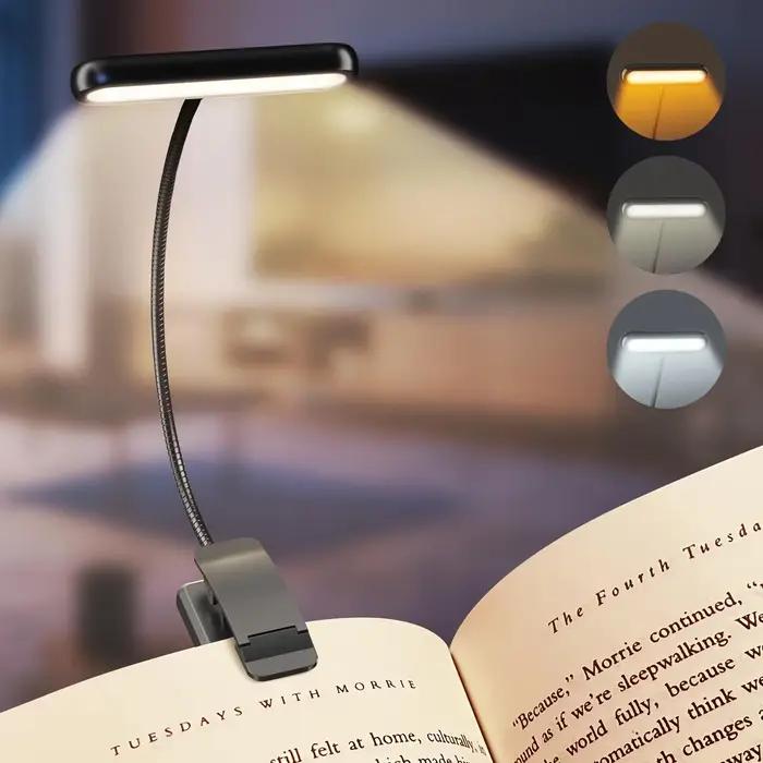 Lampe de lecture de nuit portable flexible et facile à clipser Lampe de lecture rechargeable par USB