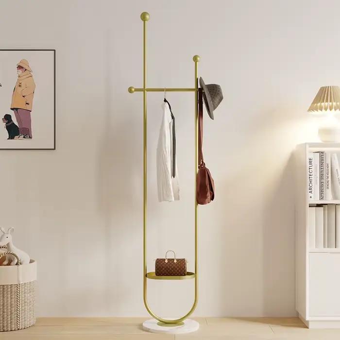 Support Portable porte-vêtements chambre support au sol cintre porte-chapeau maison moderne Perchero