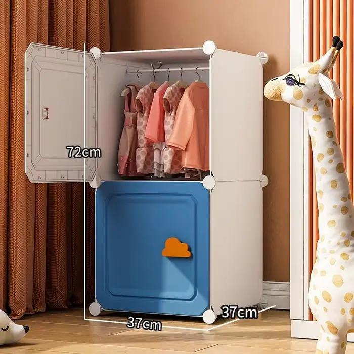 Armoires de rangement en plastique multicouches pliables, armoire domestique moderne, Psychpour enfa