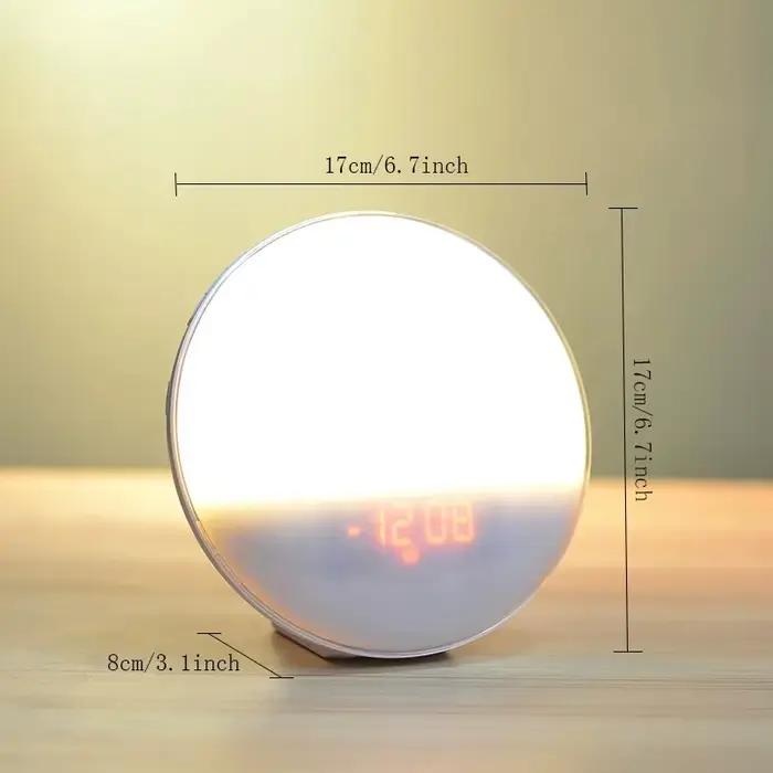 Réveil lever du soleil, réveil lumineux, Simulation du lever du soleil/coucher du soleil, horloge nu