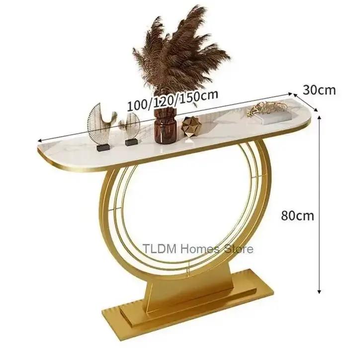 Tables consoles en fer forgé créatives pour couloir, table nordique pour salon, table décorative de 