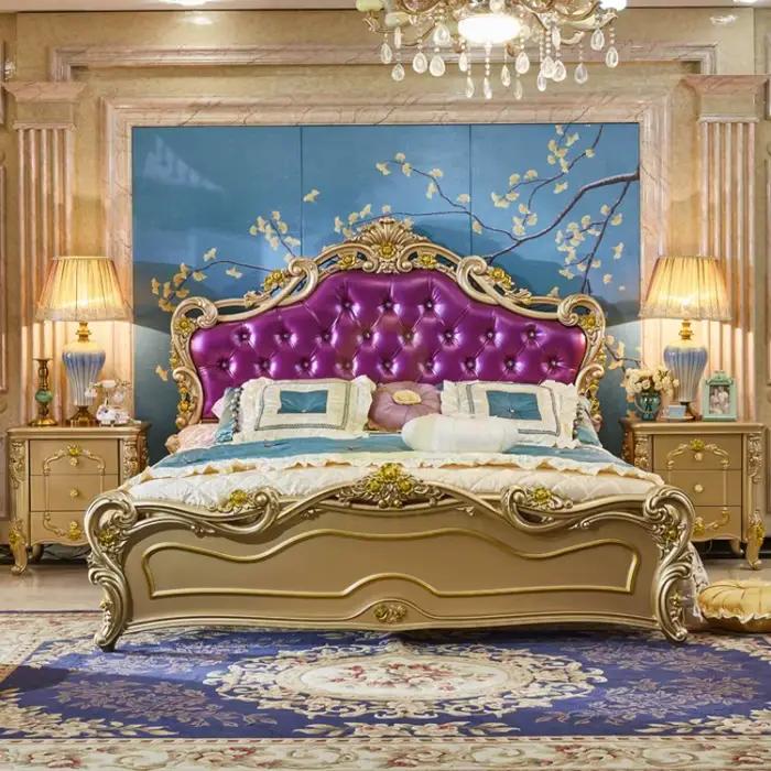 Meubles d'hôtel élégants et confortables de lit double de chambre à coucher d'hôtel