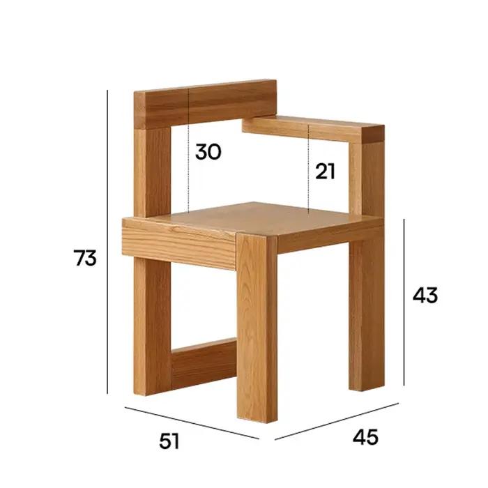Chambre à coucher salle à manger décor luxe en bois massif créatif salon chaises bloc de constructio