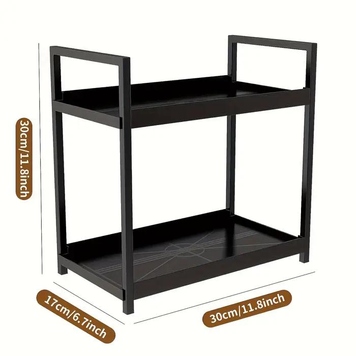 Étagère de rangement intégrée pour coiffeuse, support double couche pour produits de soin, organisat