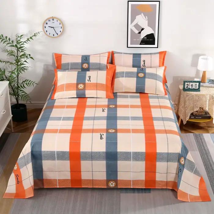 Drap de lit moderne en Polyester et coton, 1 pièce, drap plat, linge de lit simple, Queen, King Size