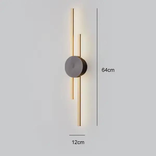 Applique murale minimaliste en cuivre cendré, lumière de luxe créative, longue allée, salon, fond de
