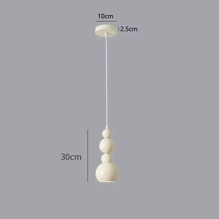 Lampe suspendue de chevet pour chambre à coucher, minimaliste, moderne, couleur crème française, gou