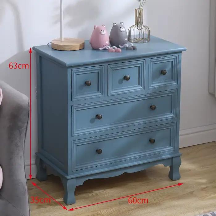Commode en bois massif, casiers de rangement américains, salon, chambre à coucher, armoire d'angle d