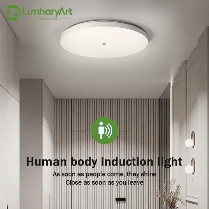 Plafonnier LED avec capteur de mouvement, détection infrarouge humaine, escalier, Garage, couloir, e