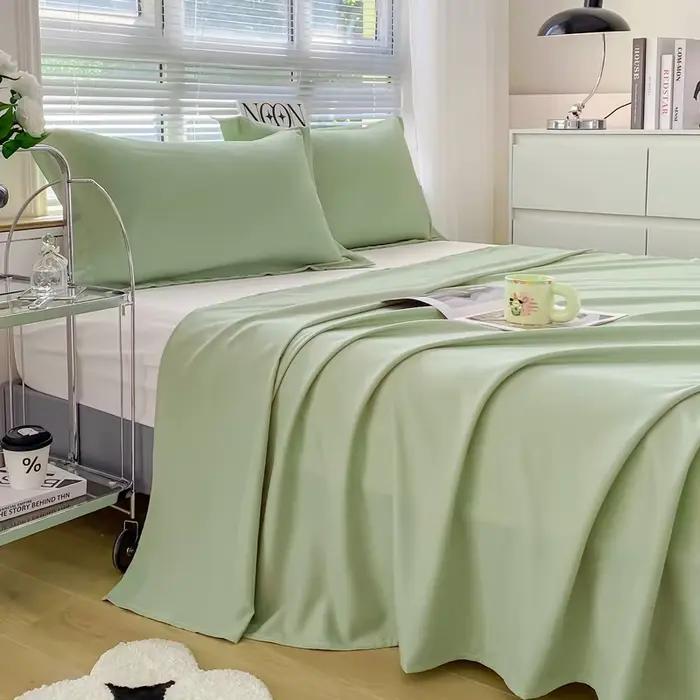 Drap plat en microfibre de haute qualité - Respirant, doux, léger, résistant aux taches, facile d'en