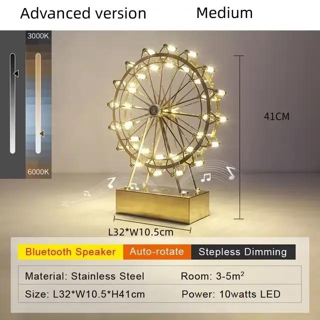 Lampe LED créative de luxe pour salon, éclairage d'intérieur lumineux rotatif, lampe de décoration, 