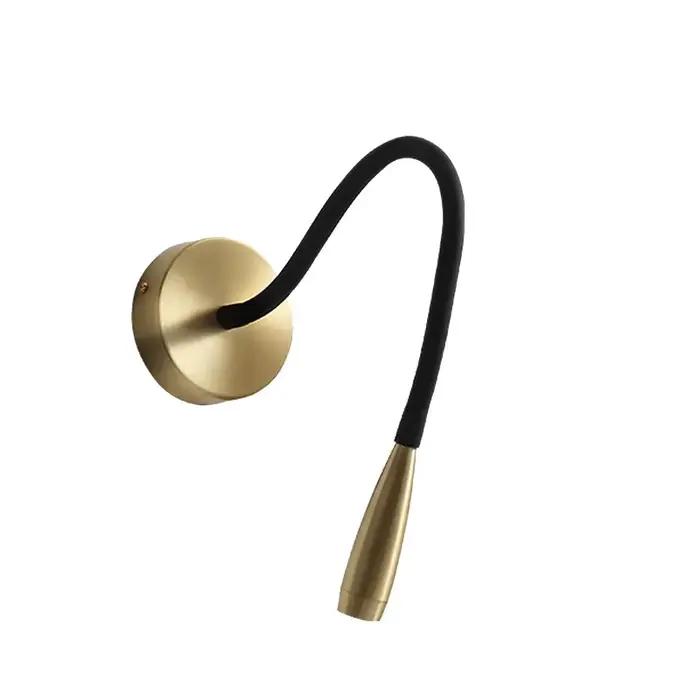 Applique murale tout en cuivre, moderne et minimaliste, pour chambre à coucher, bureau, lampe de lec