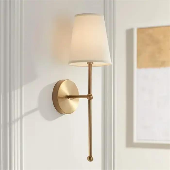 Applique murale nordique Simple en métal minimaliste, lampe de chevet de chambre à coucher, décor de