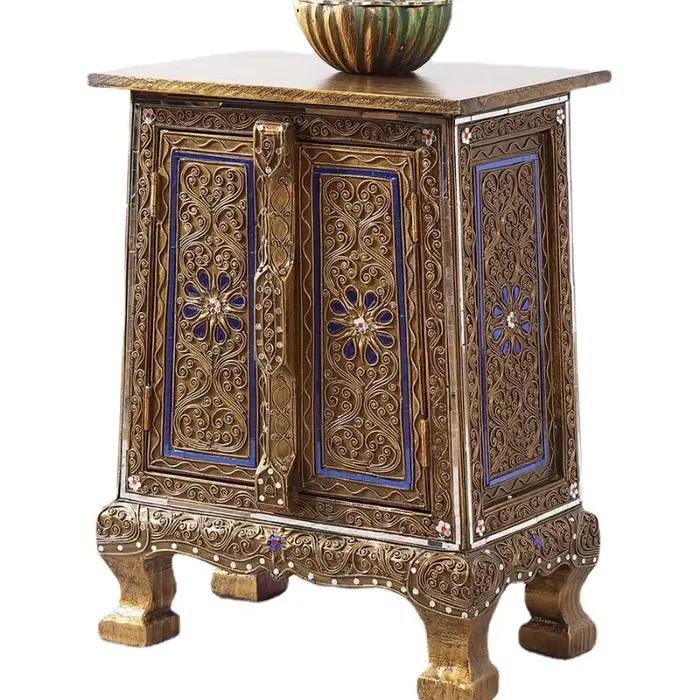 Armoire de chevet en bois massif pour chambre à coucher, petit meuble de rangement, style asiatique 