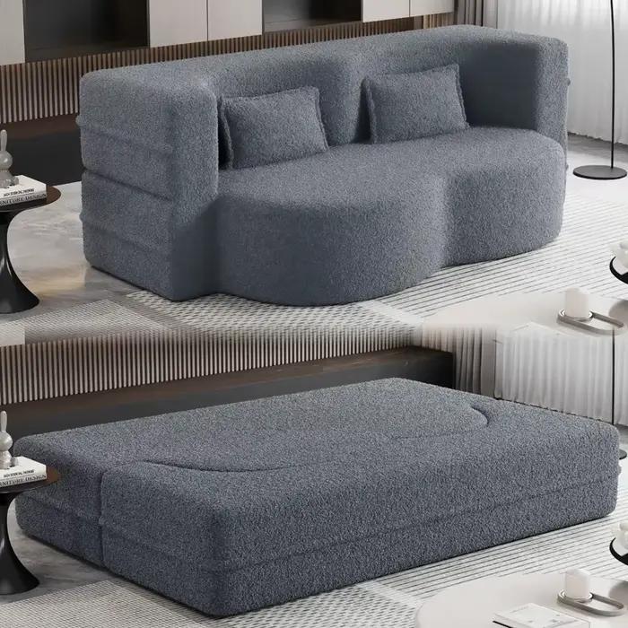 Canapé-lit Double confortable, petit canapé de salon à Double usage, canapé-lit pliable à Compressio