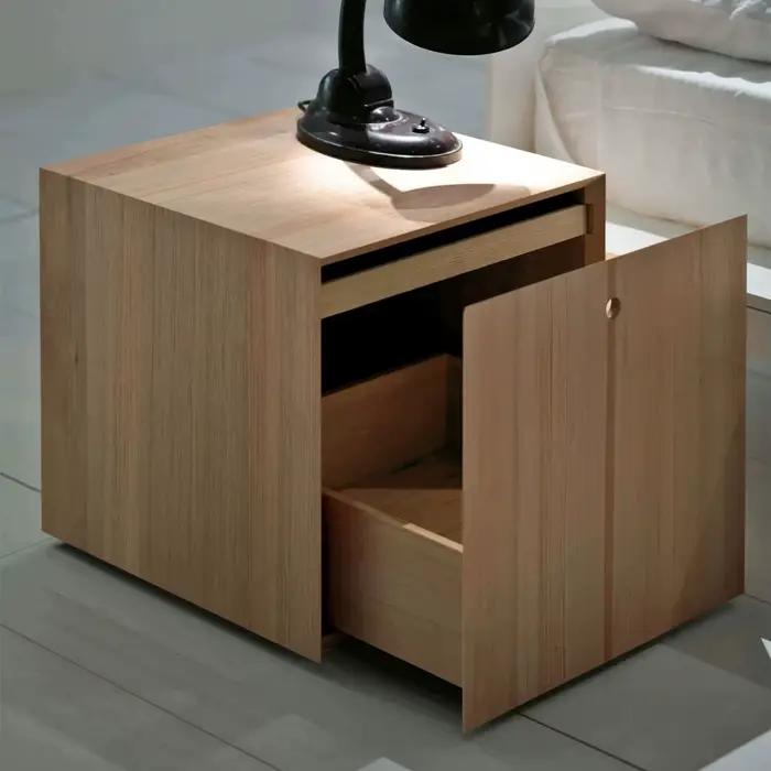 Table de chevet multifonctionnelle de rangement au design européen, simple et unique, pour chambre à
