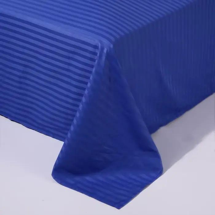 Drap de lit plat à rayures de couleur unie, 100% coton épais de haute qualité, différentes tailles p