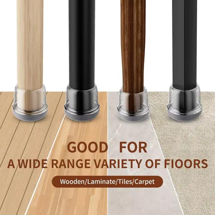 16 protections diagonales en silicone pour pieds de chaise et de table, anti-bruit