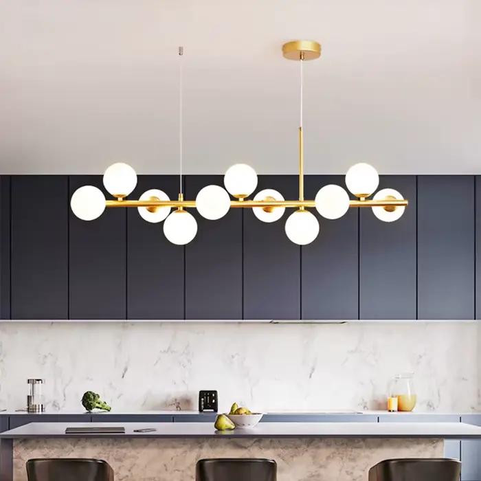 Lampe LED Suspendue en Forme de Boule de Verre au Design Nordique Moderne, Luminaire Décoratif d'Nik