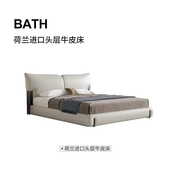 Lit italien 180x200cm pour 2 personnes, cadre de lit double/queen/king size, mobilier de luxe pour c