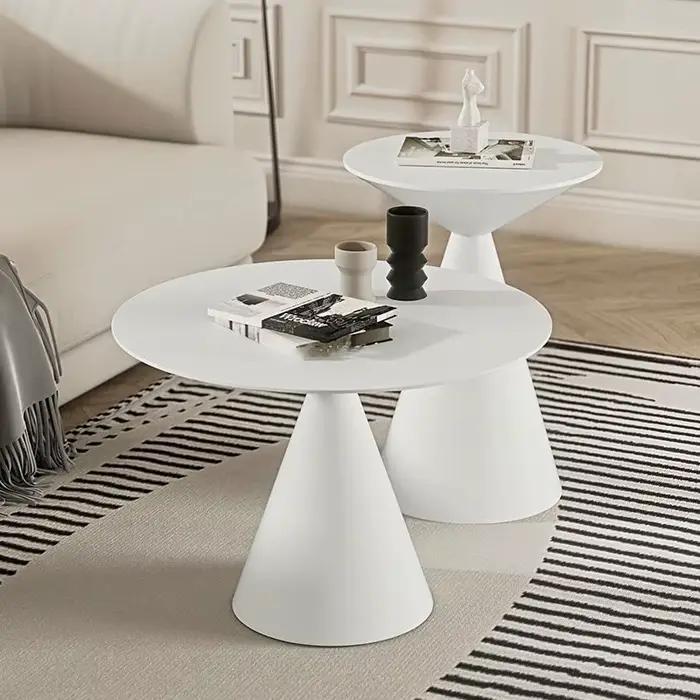 Table basse ronde en métal de luxe, meuble de salon, Table d'appoint de canapé, quelques balcon, Tab
